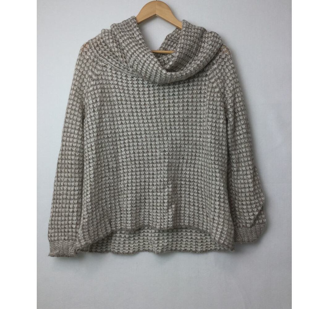 BB Dakota Waffle Knit Cowl neck Sweater Medium